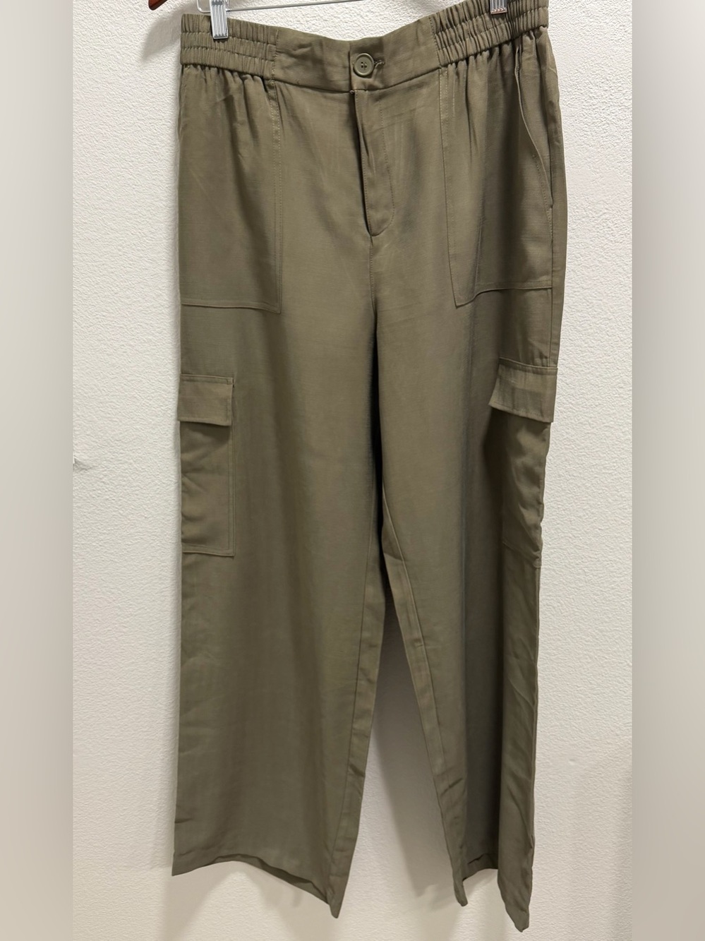 MELLODAY Olive Utility Cargo Trousers